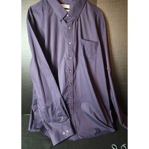 Goodthreads Deep Purple Men's Standard-Fit XXXLT Stretch Poplin Shirt NWT C1